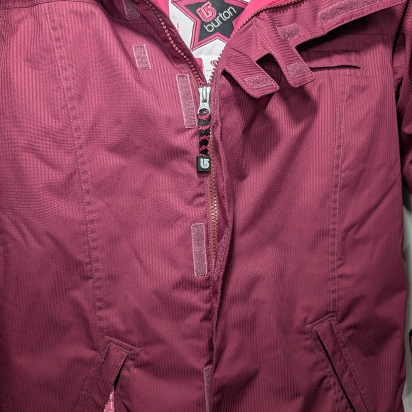 Burton Girls 14/16 DryRide Mistique Burgundy Insulated Ski Snowboard Jacket - Picture 7 of 10